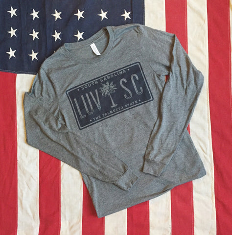 LUV SC license plate tee - long sleeve