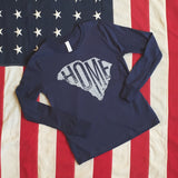 SC HOME tee -long sleeve - youth (navy or charcoal heather)